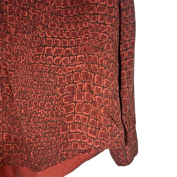 Women’s Current/Elliott The Percy Road Blouse Croc Brown Size 2 or Size Medium - Picture 4 of 11
